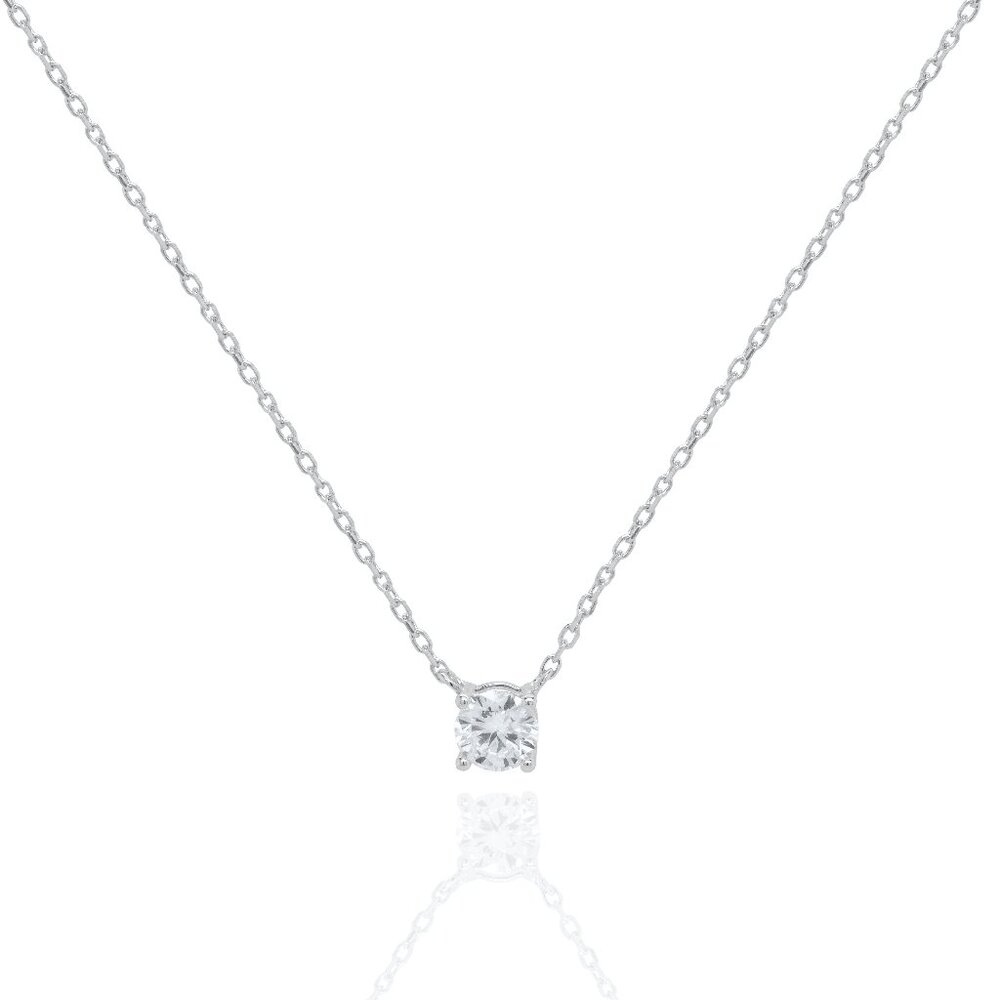 NWT Dionne Solitaire Necklace // Sterling Silver + 0.5ct Diamond